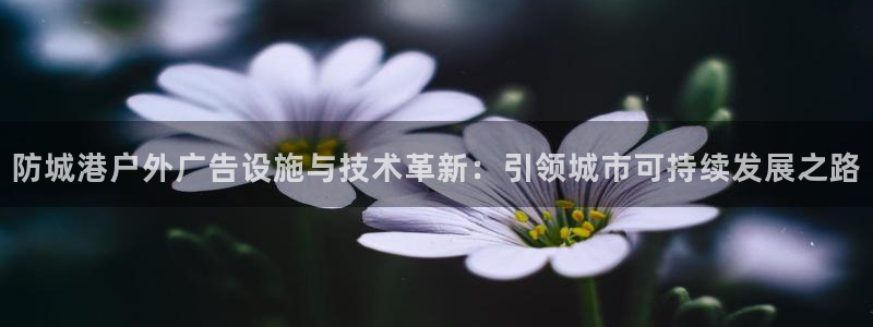 杏宇官方平台官网下载：防城港户外广告设施与技术革新：引领城市可持续发展之路