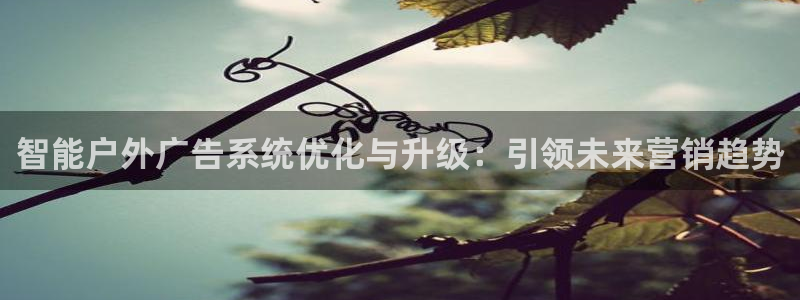 杏宇平台官网注册：智能户外广告系统优化与