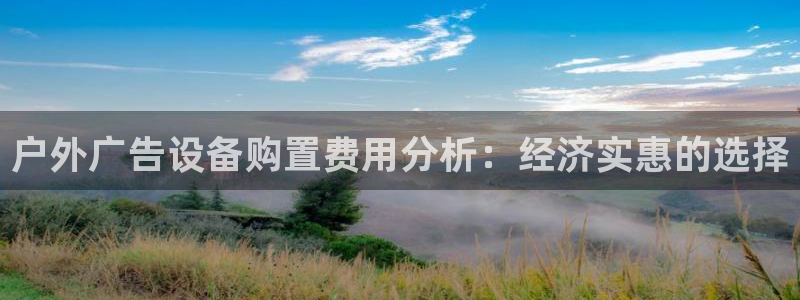 杏宇平台代理多少钱一次：户外广告设备购置