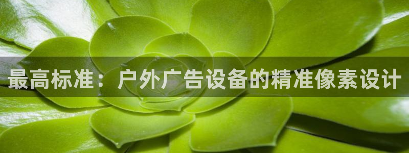 杏宇官方平台官网入口：最高标准：户外广告设备的精准像素设计