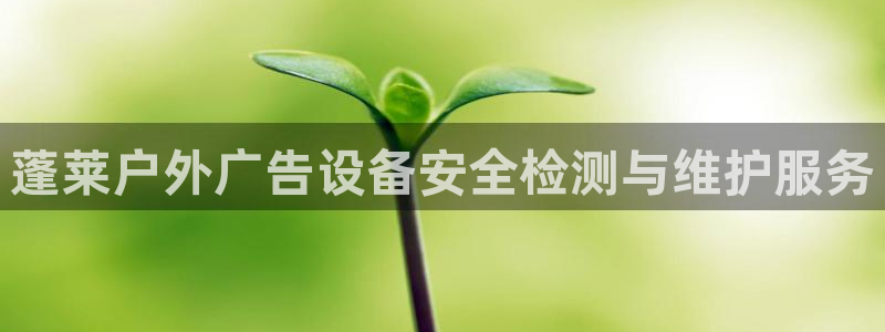 杏宇平台代理多少钱：蓬莱户外广告设备安全检测与维护服务