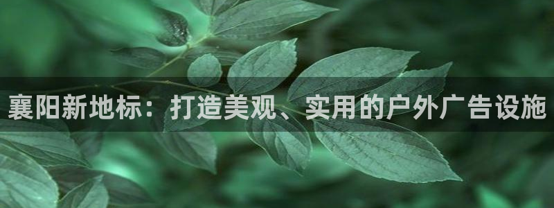 杏宇平台代理怎么样：襄阳新地标：打造美观、实用的户外广告设施