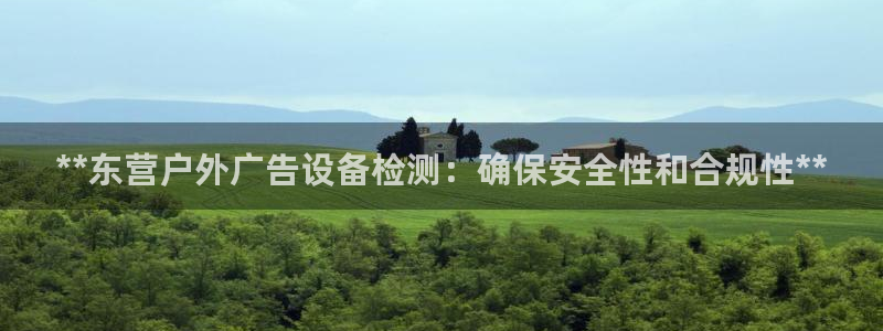 杏宇平台是什么：**东营户外广告设备检测：确保安全性和合规性**